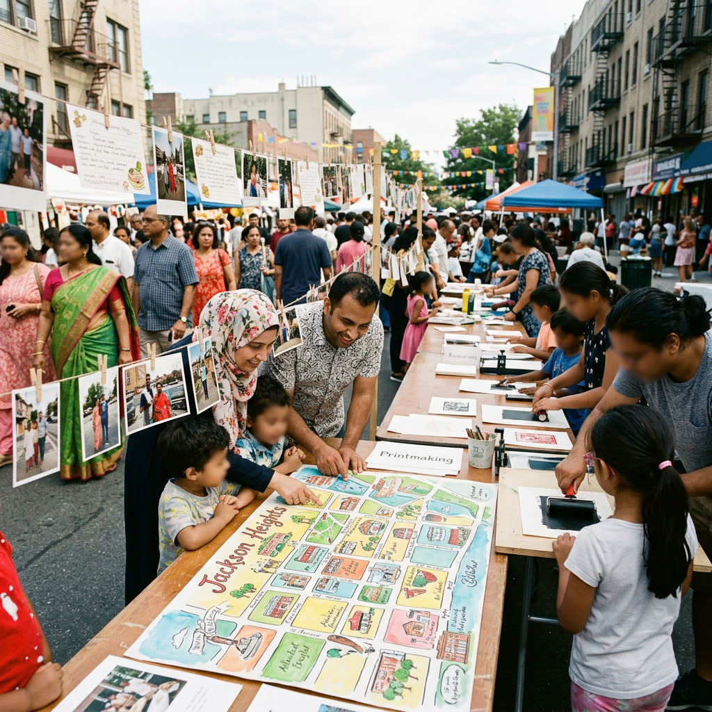 Jackson Heights Festival Turns Family Stories Into Street Art