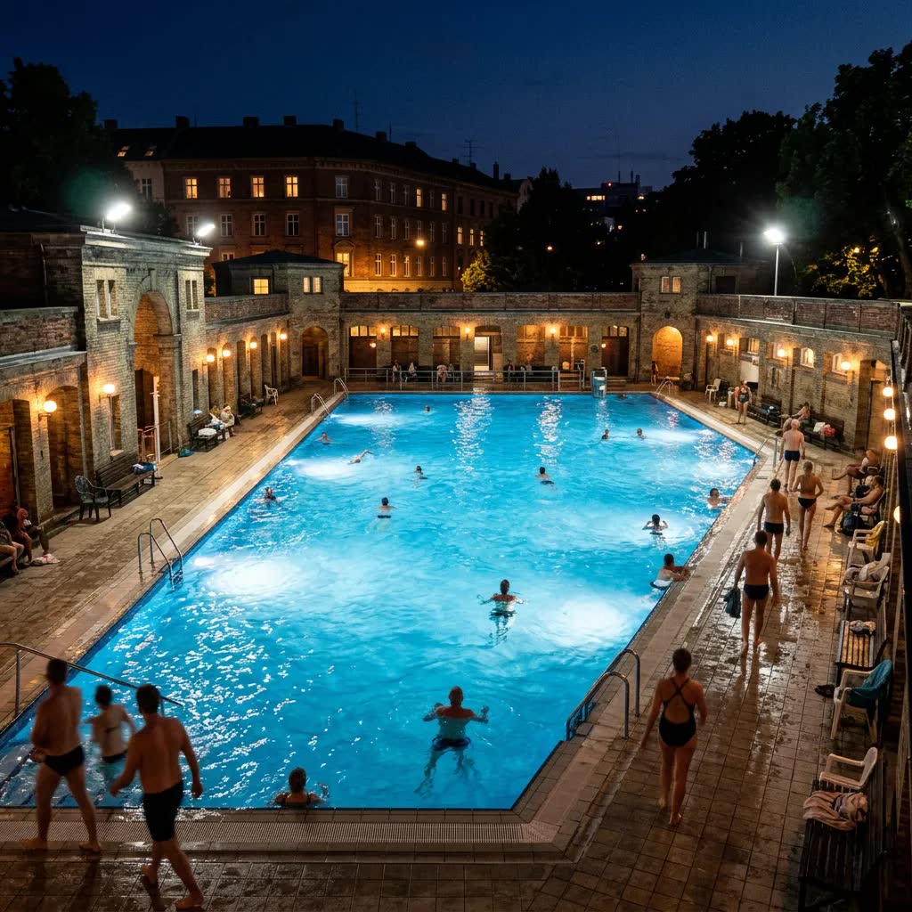 As the Heat Lingers, the City's Free Public Pools Become Beloved Nighttime Escapes