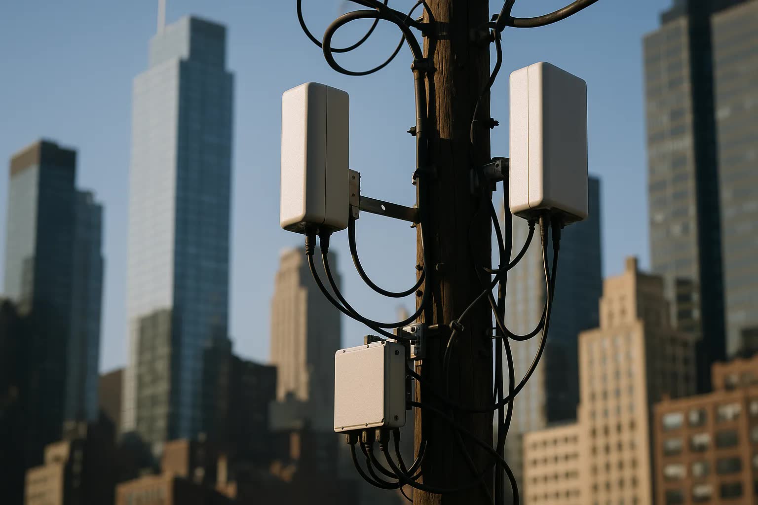 5G Small Cells Pop Up on Midtown Lampposts, Prompting Privacy and Aesthetics Debate